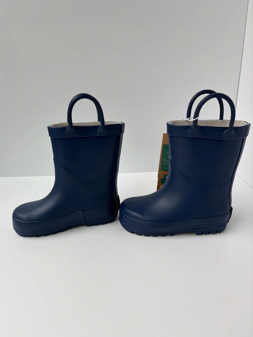 Lone Cone Toddler Unisex Rubber Rain Boots‎ Matte Ribbon Blue Size 5